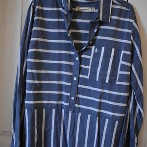 Blue and white striped long sleeve